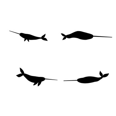 Deniz gergedanları derin arka planda bir deniz hayvanı. Vahşi yaşam çizimi. Vektör illüstrasyonu.