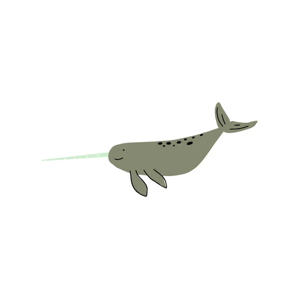 深海に生息する動物のキャラクター 野生生物のイラスト ベクターイラスト — ストックベクタ