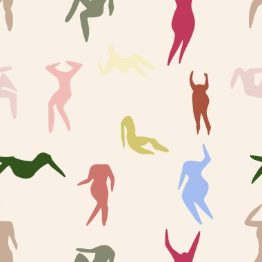 Matisse insanları siluetleri pürüzsüz. Henri Matisse soyut figürleri farklı pozlarda.