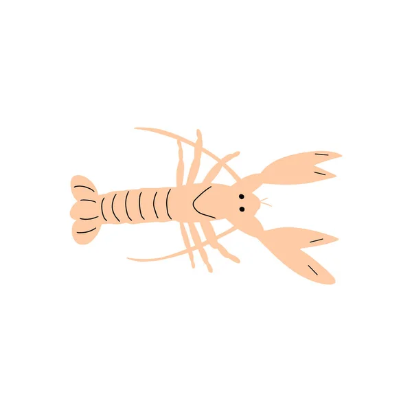 Raci Charakter Mořské Zvíře Hlubokém Pozadí Ilustrace Divokého Života Svět — Stockový vektor