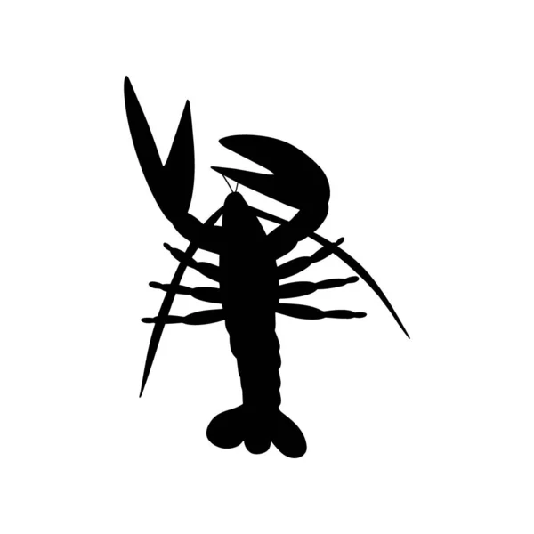 Crayfish Karakter Zeedier Diepe Achtergrond Een Illustratie Van Wilde Dieren — Stockvector