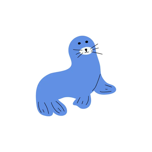 Seal Character Sea Animal Deep Background Wild Life Illustration Underwear — Stockový vektor