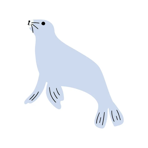 Seal Character Sea Animal Deep Background Wild Life Illustration Underwear — Stock vektor