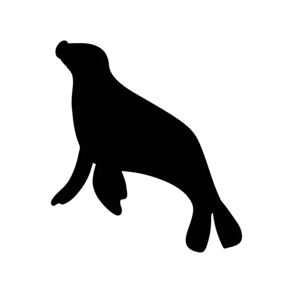 Zeehond Karakter Zeedier Diepe Achtergrond Een Illustratie Van Wilde Dieren — Stockvector