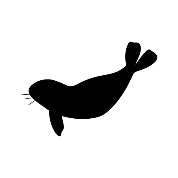 Персонаж Морської Тварини Глибокому Тлі Дике Життя Ілюстрація Світ Білизни — стоковий вектор