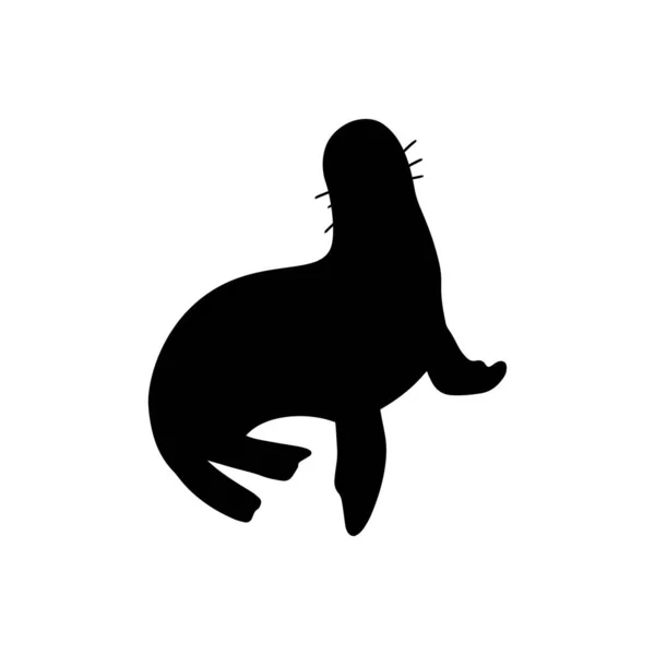 Zeehond Karakter Zeedier Diepe Achtergrond Een Illustratie Van Wilde Dieren — Stockvector