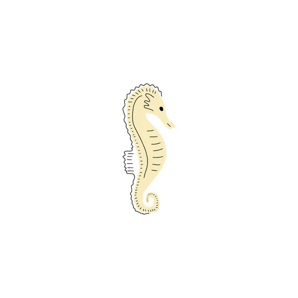 Mořský Koník Charakter Mořské Zvíře Hlubokém Pozadí Ilustrace Divokého Života — Stockový vektor