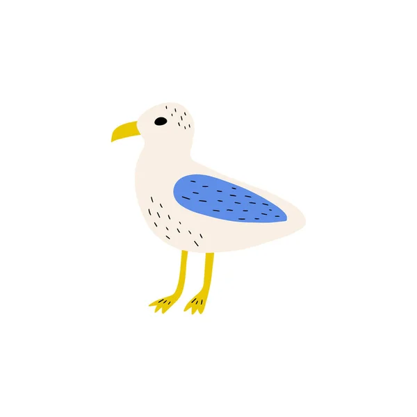 Gaviota Aves Marinas Del Atlántico Ilustración Del Vector Animal Marino — Archivo Imágenes Vectoriales