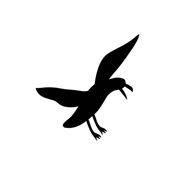 シーグルだ 大西洋の海鳥 白を背景にした海洋動物ベクターイラスト — ストックベクタ
