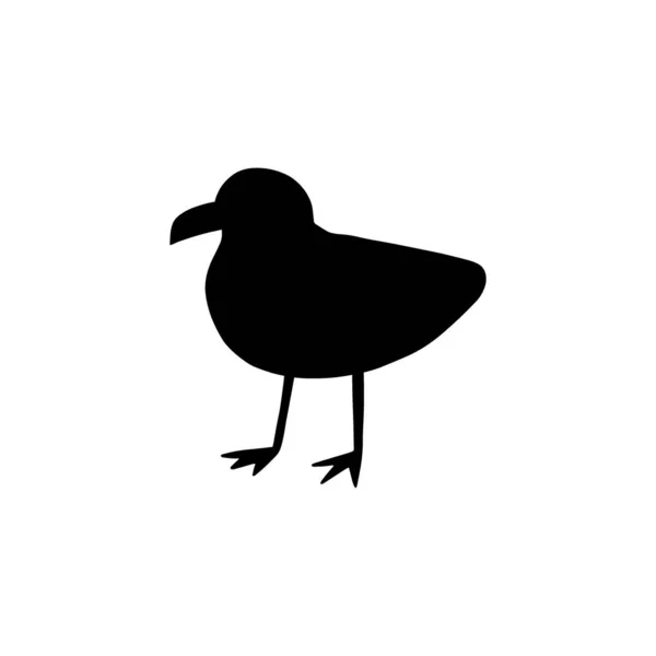 Gaivota Aves Marinhas Atlântico Marine Animal Vector Ilustração Sobre Fundo — Vetor de Stock