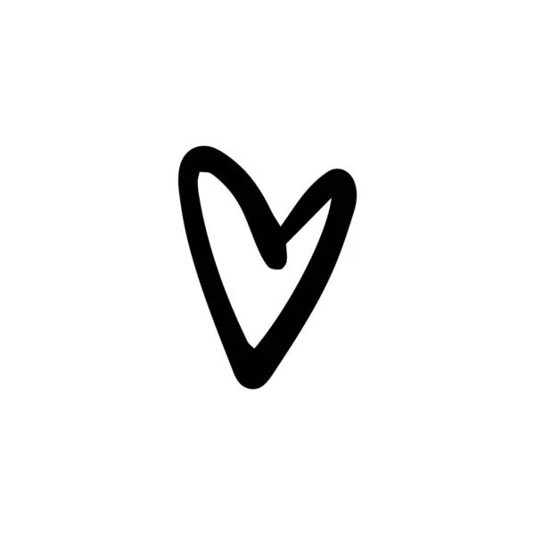 Srdce Stylu Čmáranice Symbol Valentýna Lásky Tvary Pro Vytvoření Vlastního — Stockový vektor