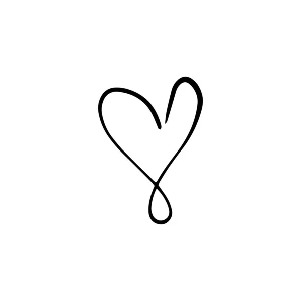 Serce Stylu Bazgrołów Symbol Walentynek Miłości Kształty Tworzenia Własnej Sztuki — Wektor stockowy