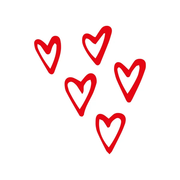 ハートのドアスタイルです バレンタインデーと愛のシンボル 自分だけのアートを作るための形 要旨現代の流行ベクトル カード ブランディング ムードボード ポスターのデザイン — ストックベクタ