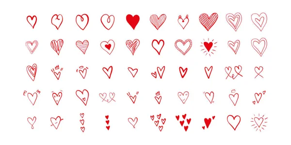 Καρδιά Στυλ Doodle Σύμβολο Της Ημέρας Του Αγίου Βαλεντίνου Και — Διανυσματικό Αρχείο