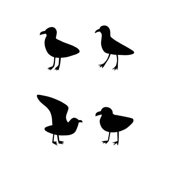 Fiskmås Atlantisk Sjöfågel Marina Djur Vektor Illustration Vit Bakgrund — Stock vektor
