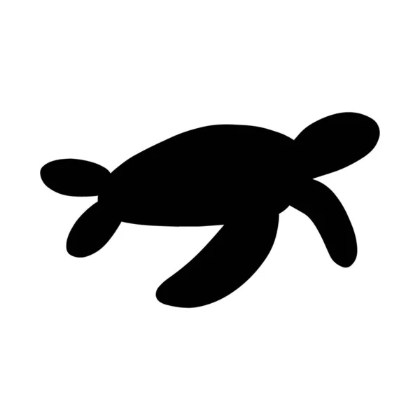 Sköldpadda Karaktär Havet Djur Djup Bakgrund Vilt Liv Illustration Underklädesvärlden — Stock vektor
