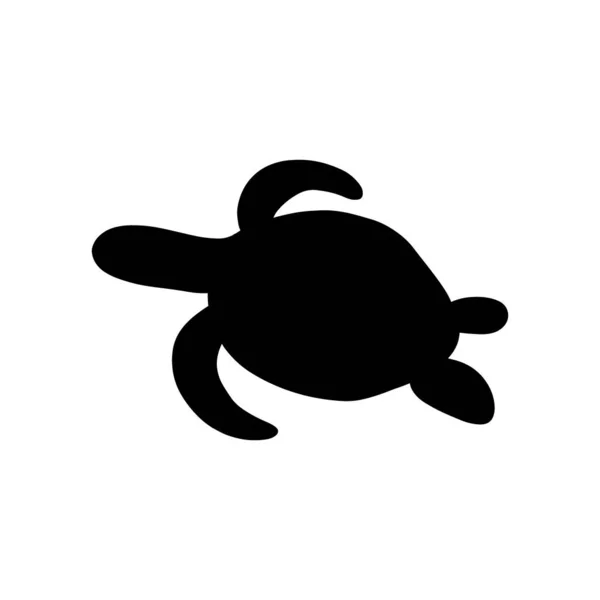 Żółw Charakter Zwierząt Morskich Głębokim Tle Ilustracja Dzikiego Życia Świat — Wektor stockowy