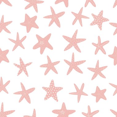 Denizyıldızı desenli. Siyah siluet. Atlantik yıldızı. Deniz Hayvanı Vektör İzi.