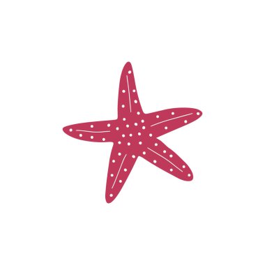 Starfish. Atlantic star. Marine Animal Vector illustration on white background.