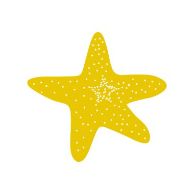 Starfish. Atlantic star. Marine Animal Vector illustration on white background.
