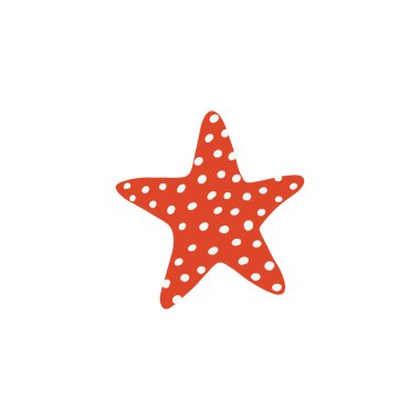 Starfish. Atlantic star. Marine Animal Vector illustration on white background.