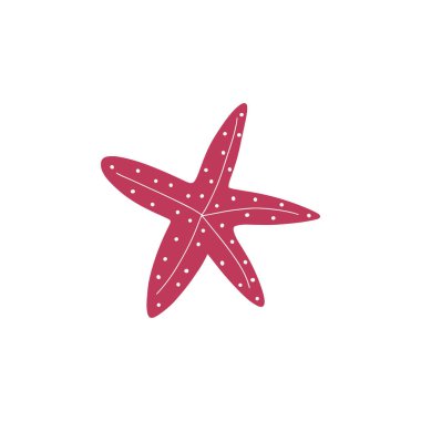 Starfish. Atlantic star. Marine Animal Vector illustration on white background.