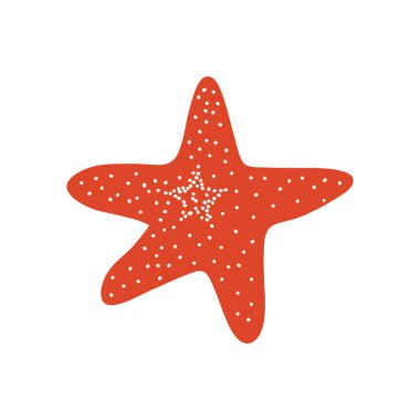 Starfish. Atlantic star. Marine Animal Vector illustration on white background.