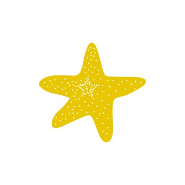 Starfish. Atlantic star. Marine Animal Vector illustration on white background.