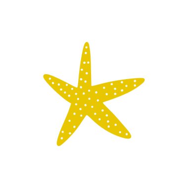 Starfish. Atlantic star. Marine Animal Vector illustration on white background.