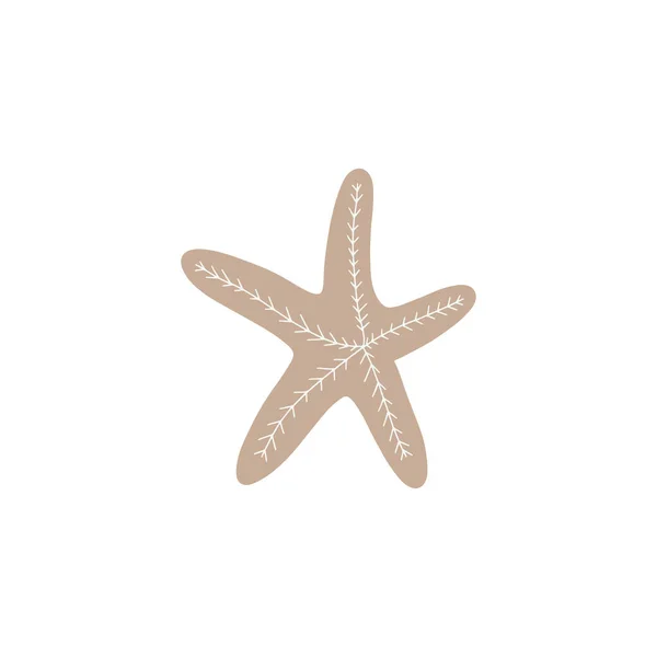Starfish Atlantic Star Marine Animal Vector Illustration White Background — Stockvektor
