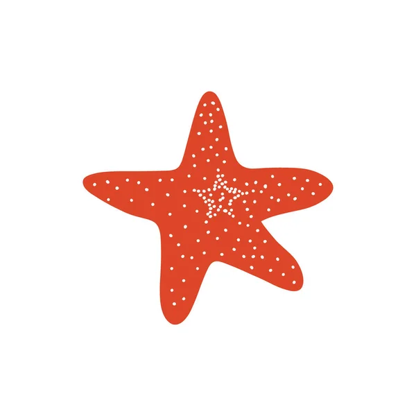 Csillaghal Atlanti Csillag Tengeri Állat Vektor Illusztráció Fehér Háttér — Stock Vector