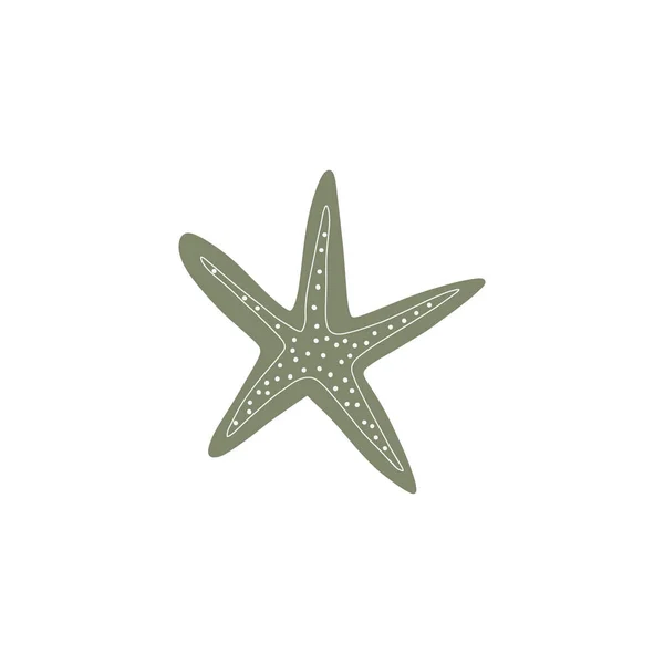 Starfish Atlantic Star Marine Animal Vector Illustration White Background — Vetor de Stock
