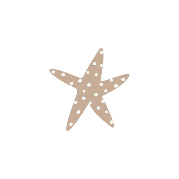 Starfish Atlantic Star Marine Animal Vector Illustration White Background — 스톡 벡터