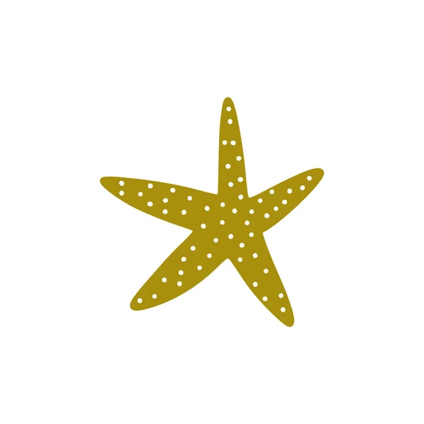 Starfish Atlantic Star Marine Animal Vector Illustration White Background — ストックベクタ