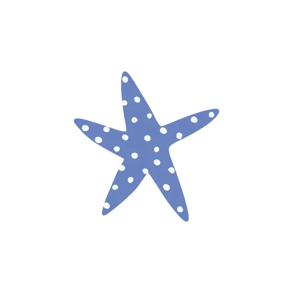 Rozgwiazdy Gwiazda Atlantyku Marine Wektor Zwierząt Ilustracja Białym Tle — Wektor stockowy