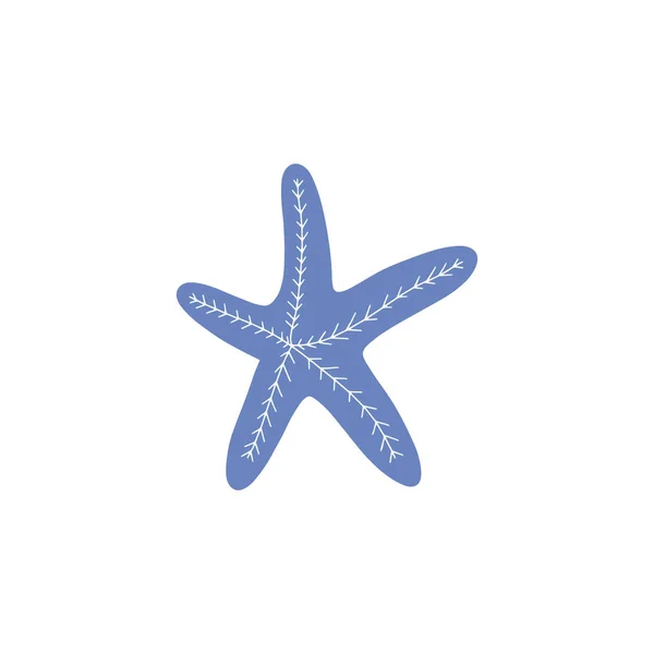 Starfish Atlantic Star Marine Animal Vector Illustration White Background — стоковый вектор