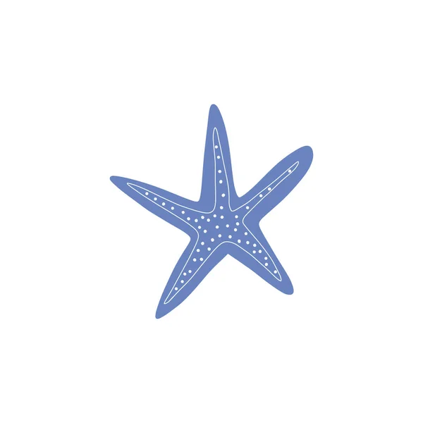 Starfish Atlantic Star Marine Animal Vector Illustration White Background — Vetor de Stock
