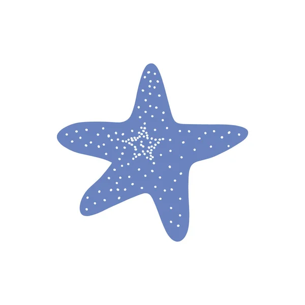 Starfish Atlantic Star Marine Animal Vector Illustration White Background — Stockový vektor