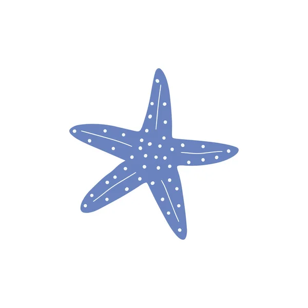 Αστερίας Αστέρι Του Ατλαντικού Marine Animal Διανυσματική Απεικόνιση Λευκό Φόντο — Διανυσματικό Αρχείο