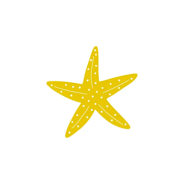 Starfish Atlantic Star Marine Animal Vector Illustration White Background — Wektor stockowy