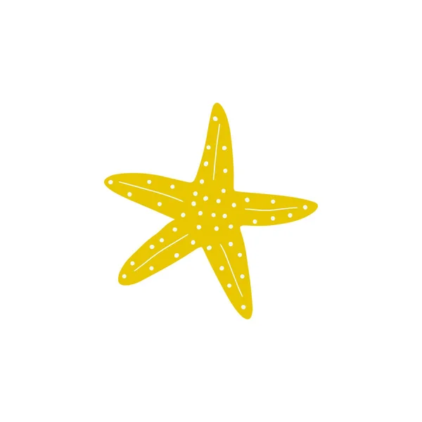 Rozgwiazdy Gwiazda Atlantyku Marine Wektor Zwierząt Ilustracja Białym Tle — Wektor stockowy
