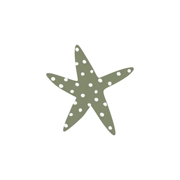 Starfish Atlantic Star Marine Animal Vector Illustration White Background — ストックベクタ