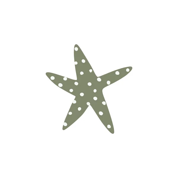 Starfish Atlantic Star Marine Animal Vector Illustration White Background — Stock Vector