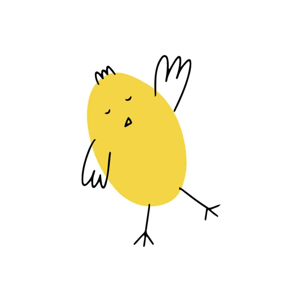 Chick Cute Little Farm Bird Funny Easter Animal Kids Vector — Archivo Imágenes Vectoriales