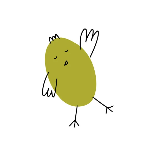 Chick Cute Little Farm Bird Funny Easter Animal Kids Vector — Stockvector