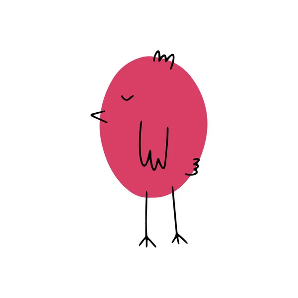 Chick Cute Little Farm Bird Funny Easter Animal Kids Vector — 스톡 벡터