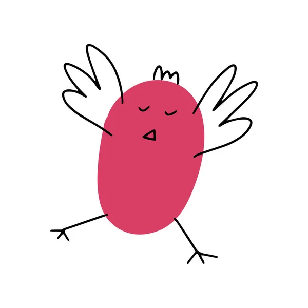 Chick Cute Little Farm Bird Funny Easter Animal Kids Vector — Stock vektor