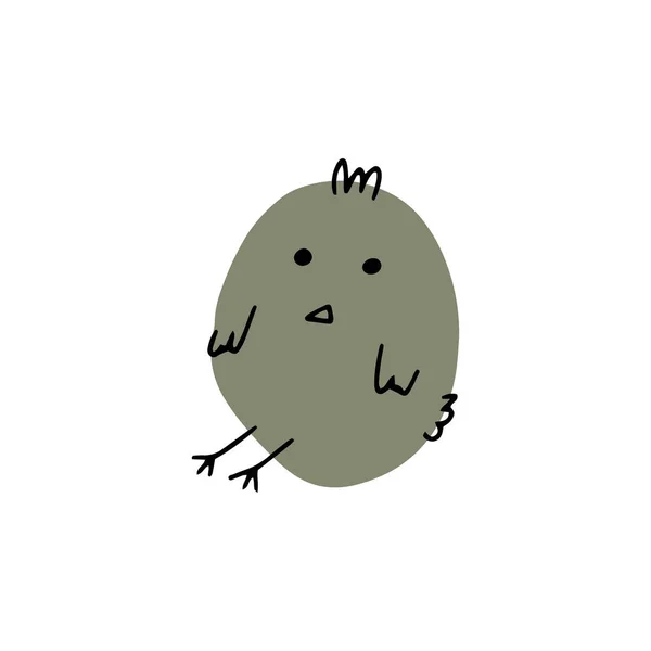 Chick Lindo Pajarito Gracioso Animal Pascua Niños Vector Ilustración — Vector de stock