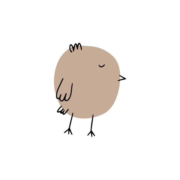 Une Nana Joli Petit Oiseau Ferme Drôle Animal Pâques Illustration — Image vectorielle