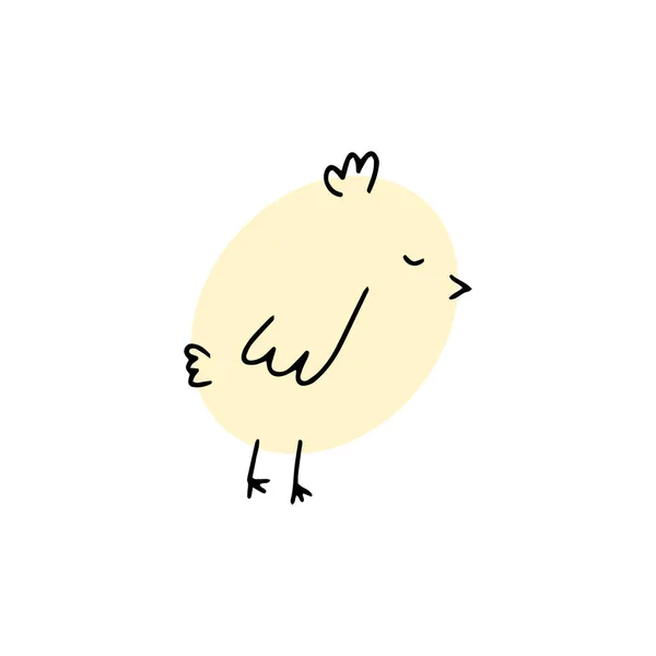 Chick Cute Little Farm Bird Funny Easter Animal Kids Vector — Stockový vektor